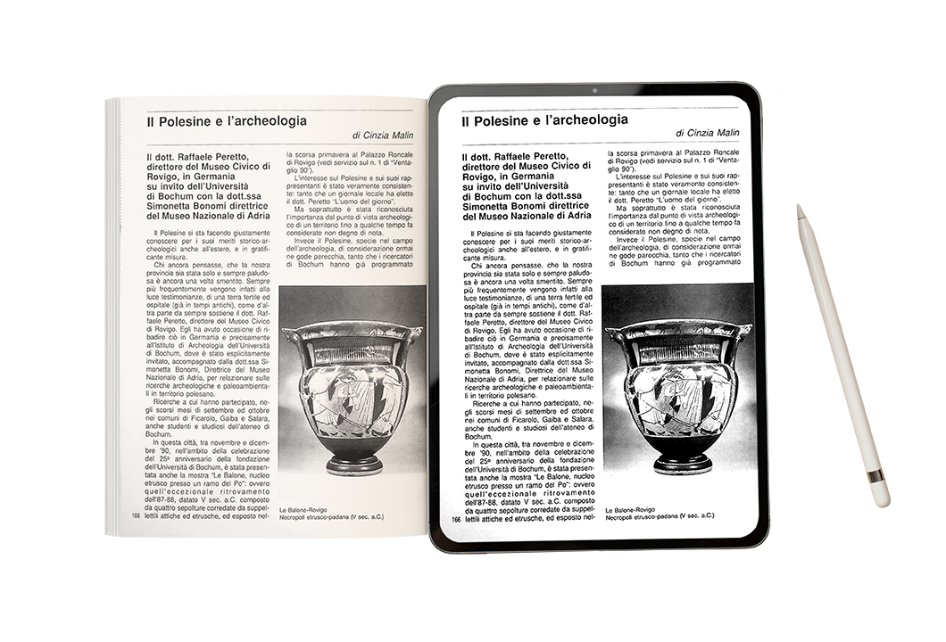 Rivista cartacea e versione digitale su tablet