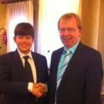 Roberto Verza con il sindaco di Viernheim