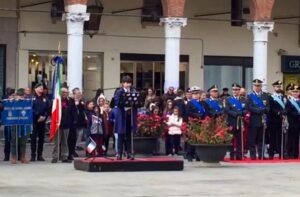 Roberto Verza in piazza Vittorio il 4 novembre
