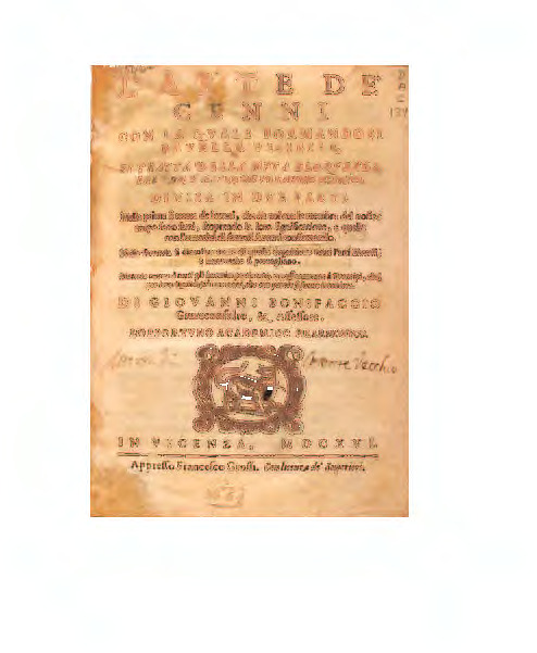 “L’arte de’cenni” di G. Bonifacio