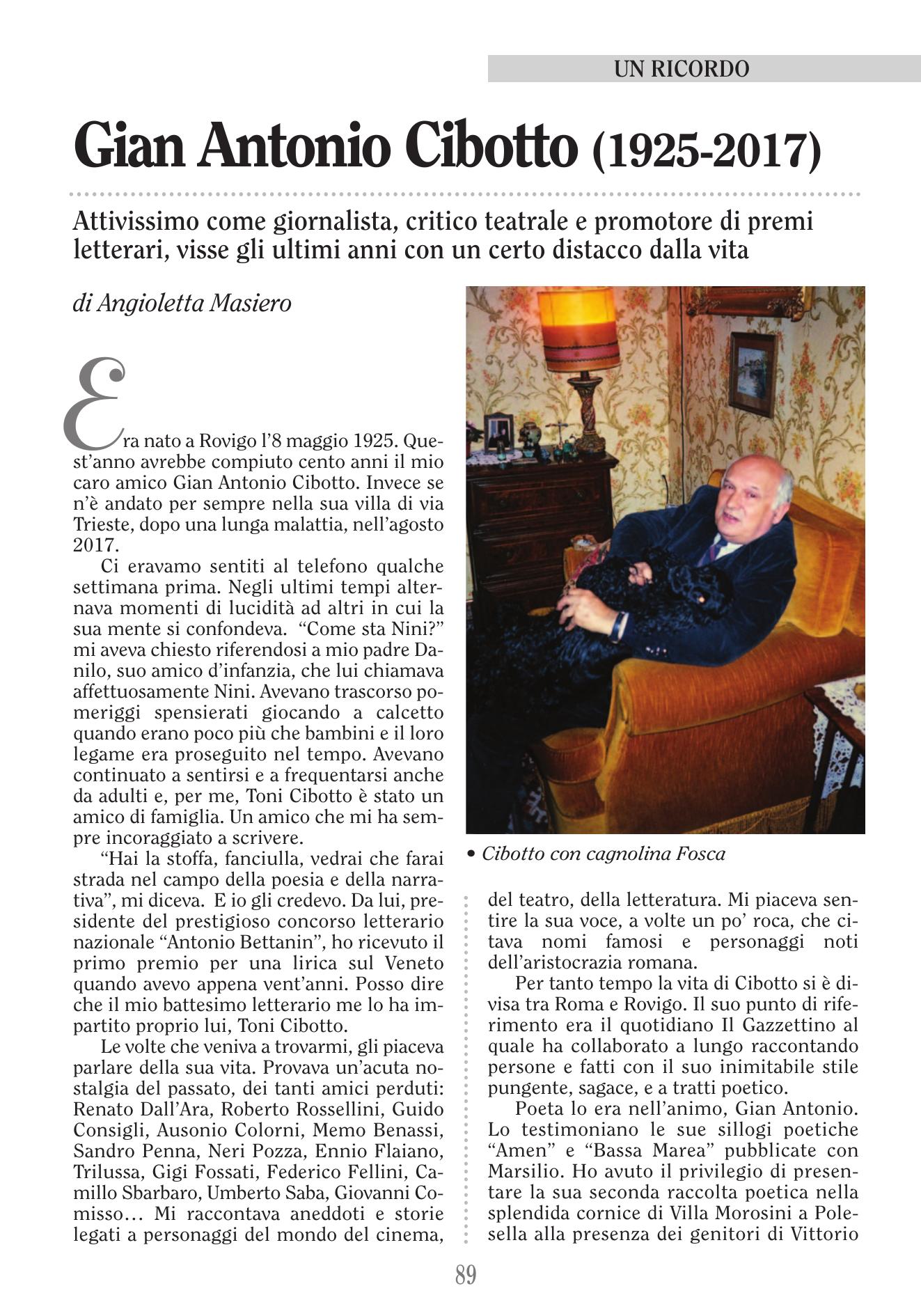 Gian Antonio Cibotto (1925-2017)