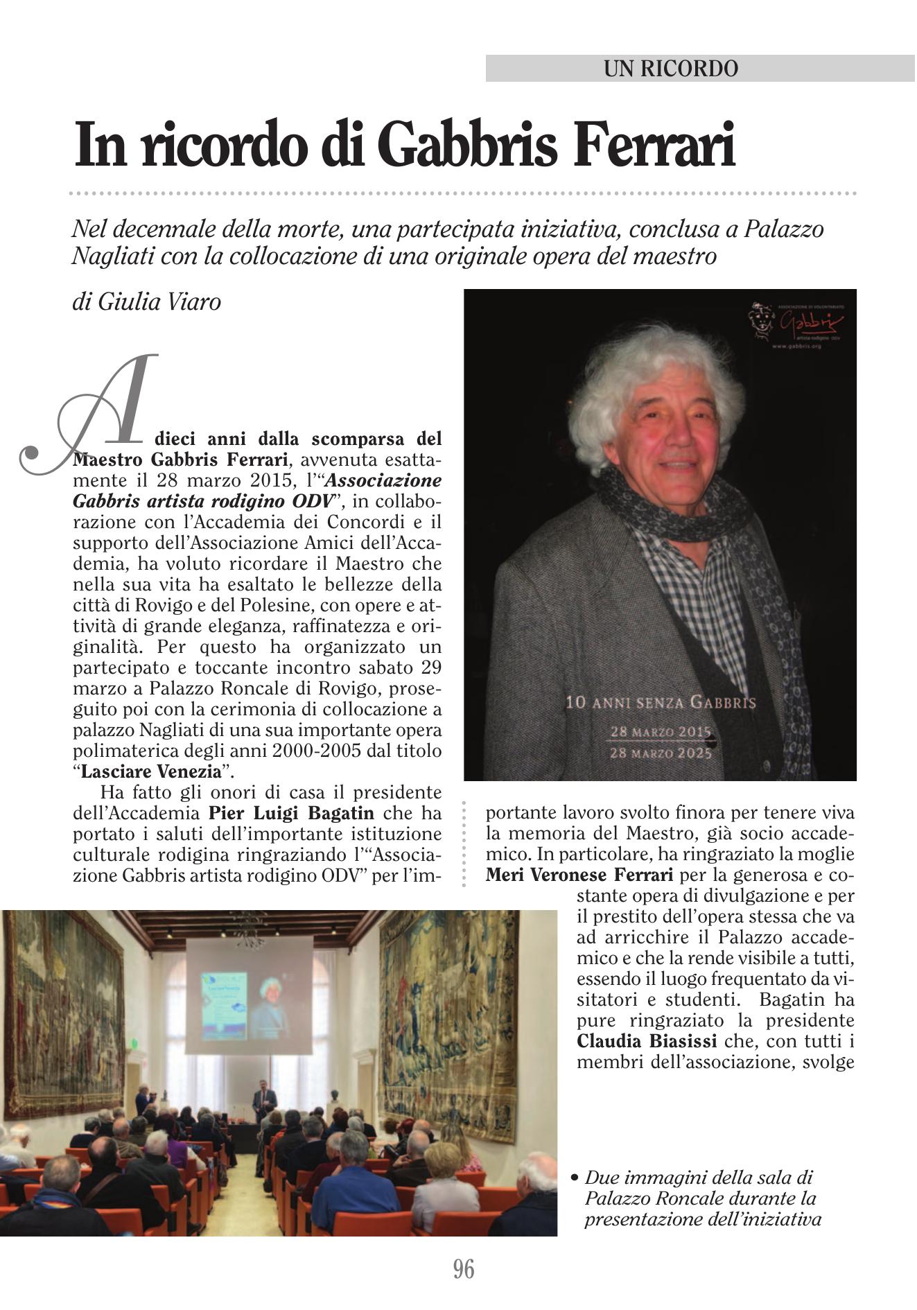 In ricordo di Gabbris Ferrari