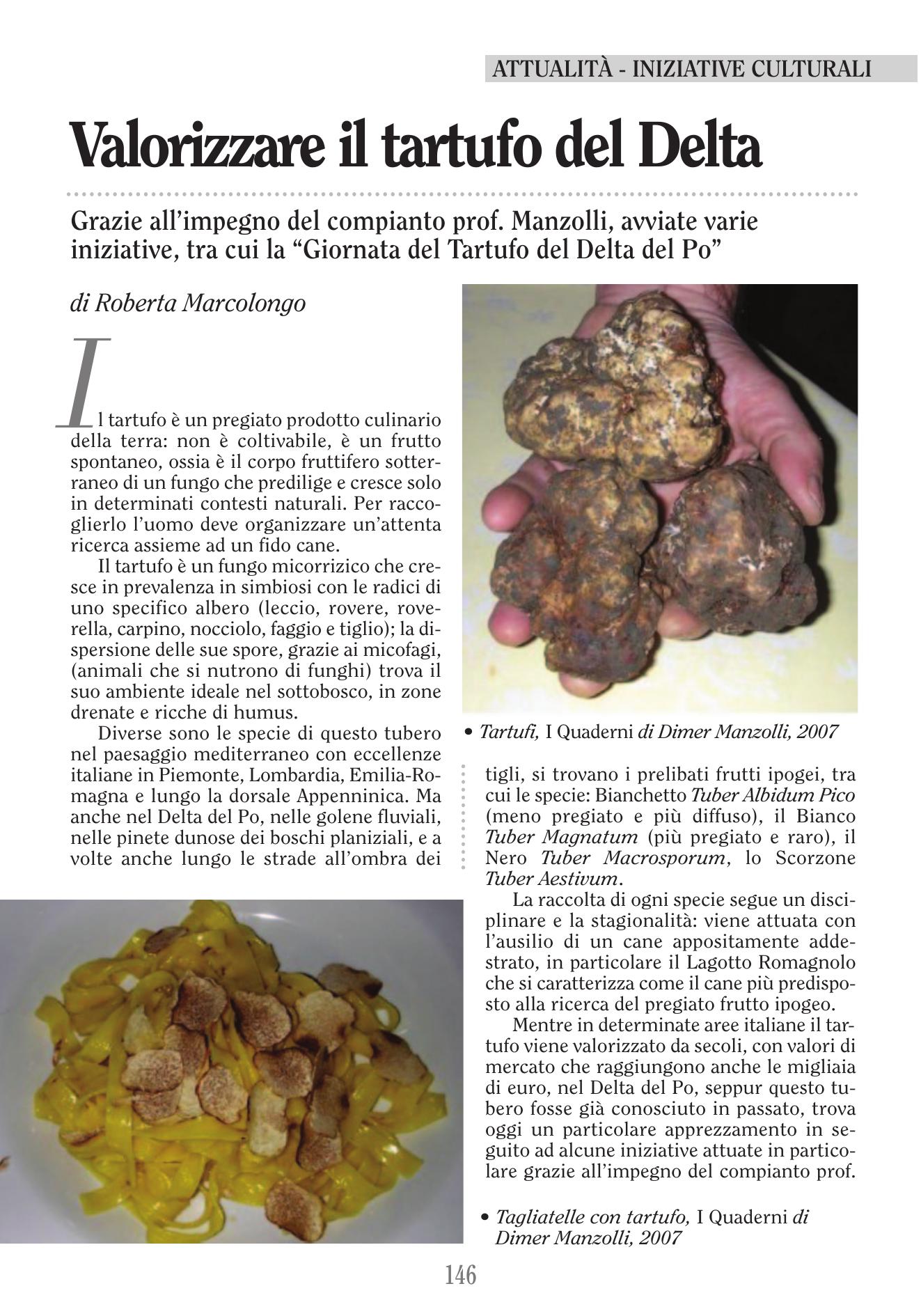 Valorizzare il tartufo del Delta