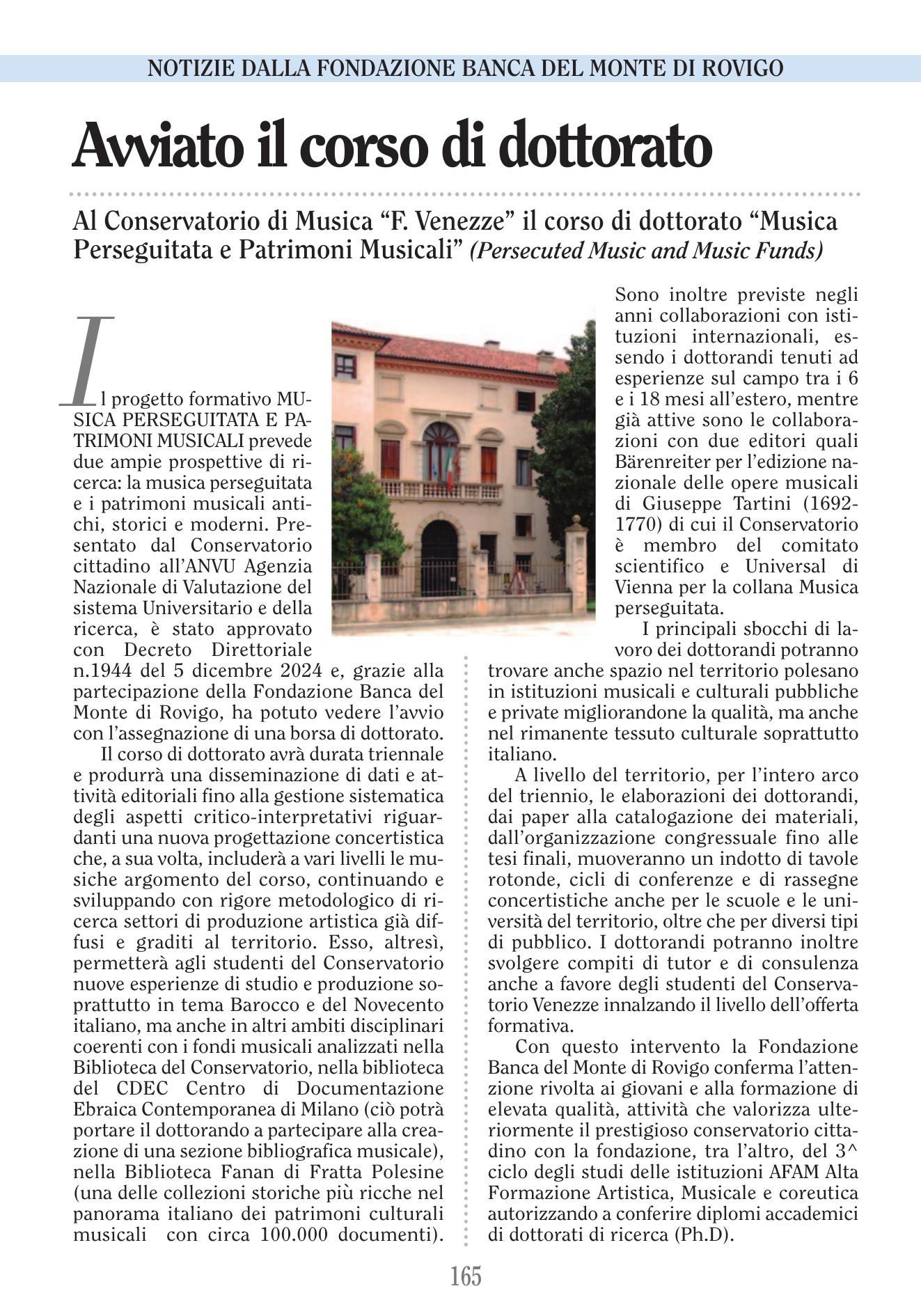 Avviato il corso di dottorato