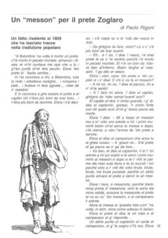 Prima pagina originale dell’articolo Un “messon” per il prete Zoglaro
