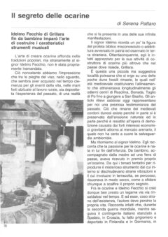 Prima pagina originale dell’articolo Il segreto delle ocarine