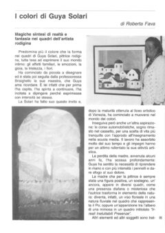 Prima pagina originale dell’articolo I colori di Guya Solari