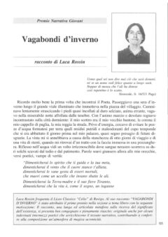 Prima pagina originale dell’articolo Vagabondi d’inverno