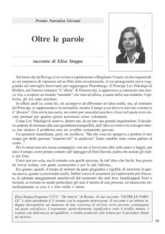 Prima pagina originale dell’articolo Oltre le parole