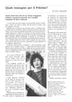 Prima pagina originale dell’articolo Quale immagine per il Polesine?