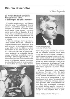 Prima pagina originale dell’articolo Cin cin d’incontro