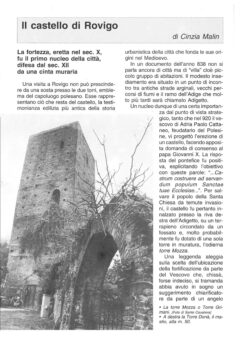Prima pagina originale dell’articolo Il castello di Rovigo