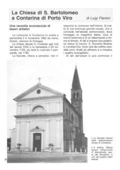 Prima pagina originale dell’articolo La Chiesa di S. Bartolomeo a Contarina di Porto Viro