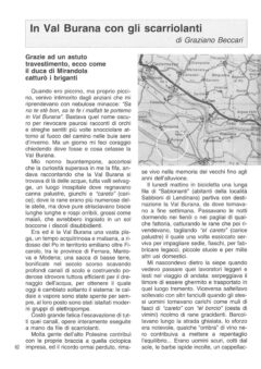 Prima pagina originale dell’articolo In Val Burana con gli scarriolanti