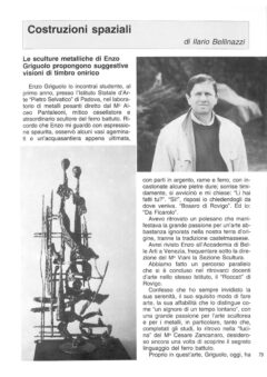 Prima pagina originale dell’articolo Costruzioni spaziali