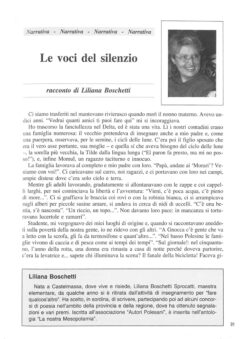 Prima pagina originale dell’articolo Le voci del silenzio
