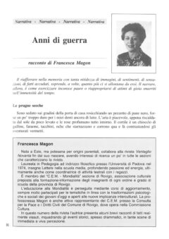 Prima pagina originale dell’articolo Anni di guerra