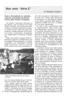 Prima pagina originale dell’articolo Non solo “Atria 2”