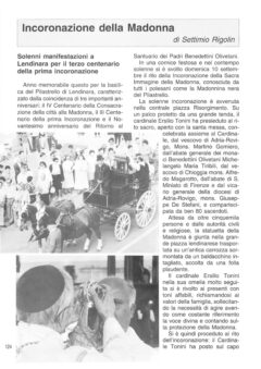 Prima pagina originale dell’articolo Incoronazione della Madonna