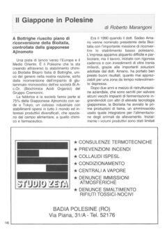Prima pagina originale dell’articolo Il Giappone in Polesine