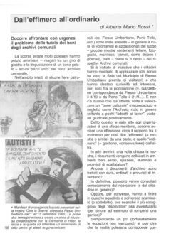 Prima pagina originale dell’articolo Dall’effimero all’ordinario
