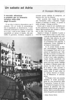Prima pagina originale dell’articolo Un sabato ad Adria