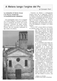 Prima pagina originale dell’articolo A Melara lungo l’argine del Po