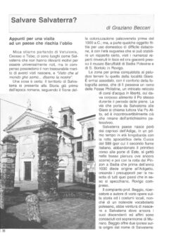 Prima pagina originale dell’articolo Salvare Salvaterra?