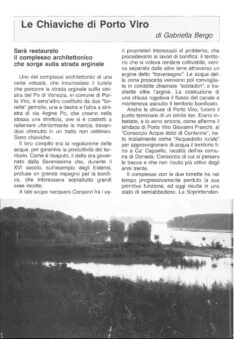 Prima pagina originale dell’articolo Le Chiaviche di Porto Viro