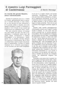 Prima pagina originale dell’articolo Il maestro Luigi Parmeggiani  di Castelmassa