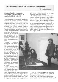 Prima pagina originale dell’articolo Le decorazioni di Wanda Guerrato