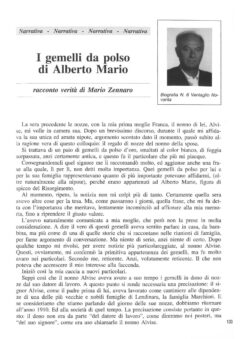 Prima pagina originale dell’articolo I gemelli da polso di Alberto Mario