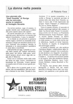 Prima pagina originale dell’articolo La donna nella poesia
