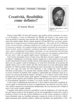 Prima pagina originale dell’articolo Creatività, flessibilità: come definire?