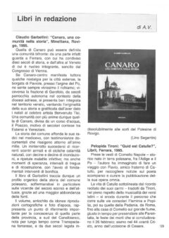 Prima pagina originale dell’articolo Libri in redazione