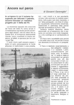 Prima pagina originale dell’articolo Ancora sul parco