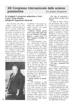 Prima pagina originale dell’articolo XIII Congresso Internazionale delle scienze preistoriche