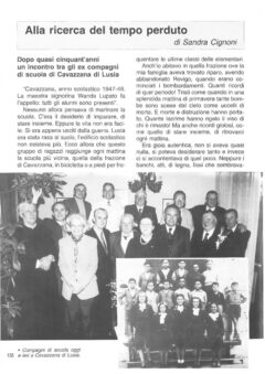 Prima pagina originale dell’articolo Alla ricerca del tempo perduto