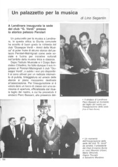 Prima pagina originale dell’articolo Un palazzetto per la musica