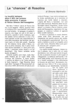 Prima pagina originale dell’articolo Le “chances” di Rosolina