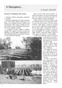 Prima pagina originale dell’articolo Il Recupero…