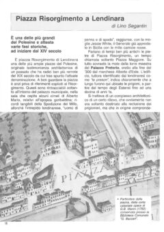 Prima pagina originale dell’articolo Piazza Risorgimento a Lendinara