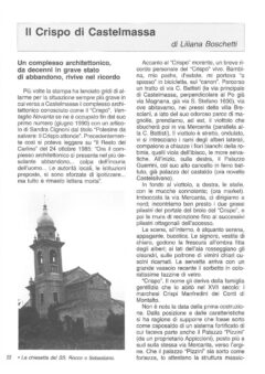Prima pagina originale dell’articolo Il Crispo di Castelmassa