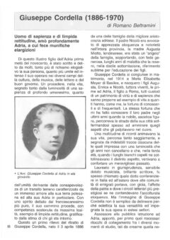Prima pagina originale dell’articolo Giuseppe Cordella (1886-1970)