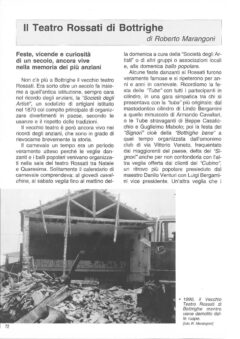 Prima pagina originale dell’articolo Il Teatro Rossati di Bottrighe