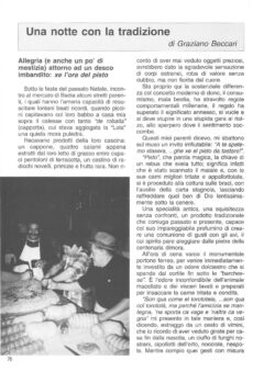 Prima pagina originale dell’articolo Una notte con la tradizione