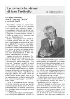 Prima pagina originale dell’articolo Le romantiche visioni di Ivan Tardivello