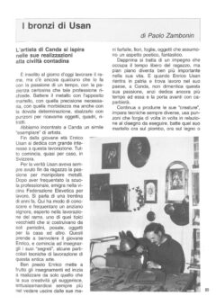 Prima pagina originale dell’articolo I bronzi di Usan
