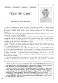 Prima pagina originale dell’articolo “Cuco Bel Cuco”