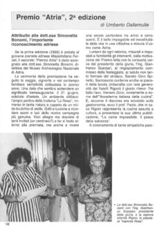 Prima pagina originale dell’articolo Premio “A tria”, 2a edizione